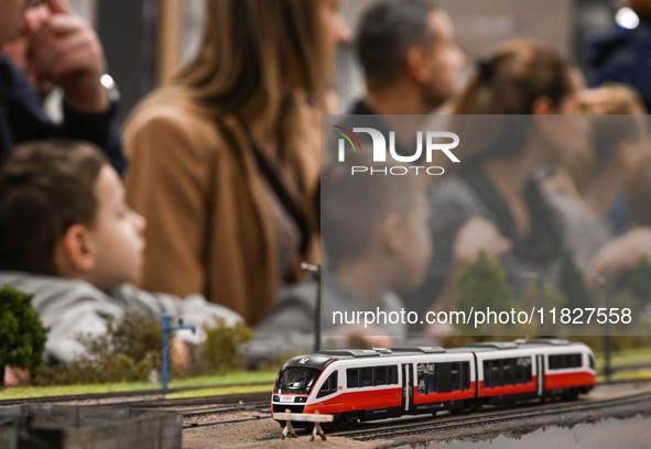 KRAKOW, POLAND - DECEMBER 01: 
A view of the OBB Desiro railcar as thousands of train enthusiasts and hobbyists gather at the Nowa Huta Cult...