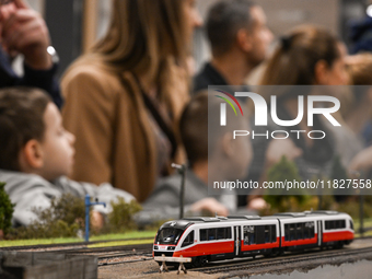 KRAKOW, POLAND - DECEMBER 01: 
A view of the OBB Desiro railcar as thousands of train enthusiasts and hobbyists gather at the Nowa Huta Cult...