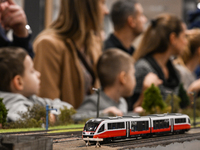 KRAKOW, POLAND - DECEMBER 01: 
A view of the OBB Desiro railcar as thousands of train enthusiasts and hobbyists gather at the Nowa Huta Cult...