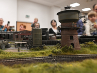 KRAKOW, POLAND - DECEMBER 01: 
Train enthusiasts and hobbyists gather at the Nowa Huta Cultural Center, where a 700 m2 space becomes a capti...