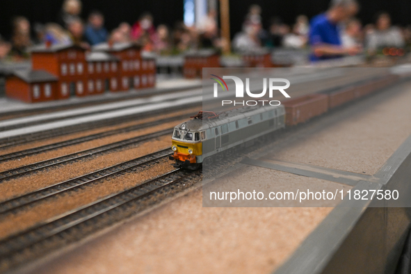 KRAKOW, POLAND - DECEMBER 01: 
A view of the Electric Locomotive ET22 PKP as thousands of train enthusiasts and hobbyists gather at the Nowa...