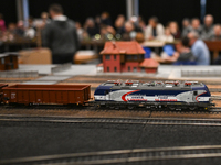 KRAKOW, POLAND - DECEMBER 01: 
A view of the Locomotive Vectron 383 204-5 ZSSK Cargo Roco 70687 as thousands of train enthusiasts and hobbyi...