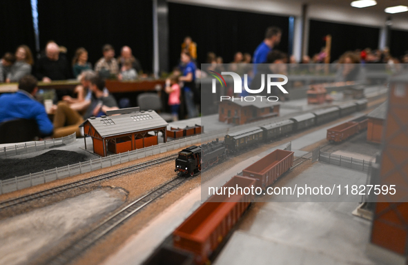 KRAKOW, POLAND - DECEMBER 01: 
Train enthusiasts and hobbyists gather at the Nowa Huta Cultural Center, where a 700 m2 space becomes a capti...