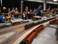 KRAKOW, POLAND - DECEMBER 01: 
Train enthusiasts and hobbyists gather at the Nowa Huta Cultural Center, where a 700 m2 space becomes a capti...