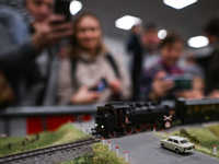 KRAKOW, POLAND - DECEMBER 01: 
Train enthusiasts and hobbyists gather at the Nowa Huta Cultural Center, where a 700 m2 space becomes a capti...