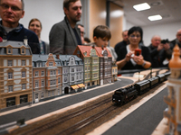 KRAKOW, POLAND - DECEMBER 01: 
Train enthusiasts and hobbyists gather at the Nowa Huta Cultural Center, where a 700 m2 space becomes a capti...