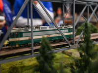 KRAKOW, POLAND - DECEMBER 01: 
A view of the Czech electric locomotive 163 044-1 as thousands of train enthusiasts and hobbyists gather at t...