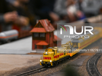 KRAKOW, POLAND - DECEMBER 01: 
A view of the locomotive SM42-9283 PKP Energetyka with a technical train as thousands of train enthusiasts an...