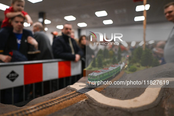 KRAKOW, POLAND - DECEMBER 01: 
A view of the locomotive ET41-130 B PKP as thousands of train enthusiasts and hobbyists gather at the Nowa Hu...