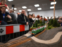 KRAKOW, POLAND - DECEMBER 01: 
A view of the locomotive ET41-130 B PKP as thousands of train enthusiasts and hobbyists gather at the Nowa Hu...