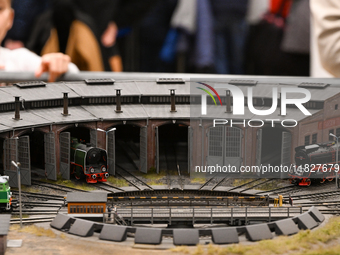 KRAKOW, POLAND - DECEMBER 1:   
Train enthusiasts and hobbyists gather at the Nowa Huta Cultural Center, where a 700 m2 space becomes a capt...