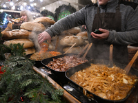 KRAKOW, POLAND - DECEMBER 01:   
Traditional Polish food on display at the Christmas Market in Krakow's UNESCO-listed Market Square, surroun...