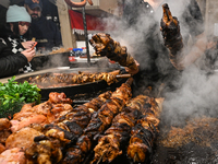 KRAKOW, POLAND - DECEMBER 01:   
Traditional Polish food on display at the Christmas Market in Krakow's UNESCO-listed Market Square, surroun...