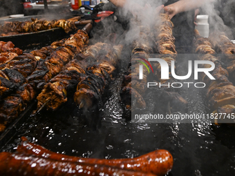 KRAKOW, POLAND - DECEMBER 01:   
Traditional Polish food on display at the Christmas Market in Krakow's UNESCO-listed Market Square, surroun...