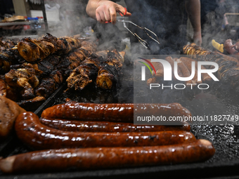 KRAKOW, POLAND - DECEMBER 01:   
Traditional Polish food on display at the Christmas Market in Krakow's UNESCO-listed Market Square, surroun...