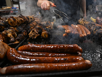 KRAKOW, POLAND - DECEMBER 01:   
Traditional Polish food on display at the Christmas Market in Krakow's UNESCO-listed Market Square, surroun...