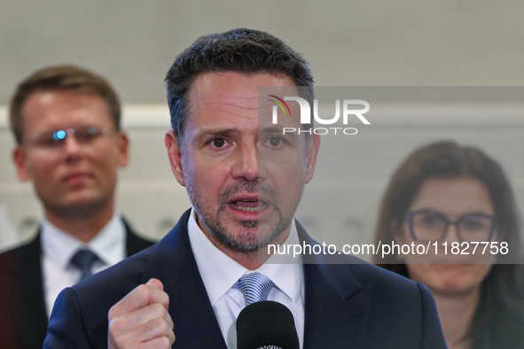 KRAKOW, POLAND - NOVEMBER 29:   
Rafal Trzaskowski, Mayor of Warsaw and the Civic Platform candidate for the 2025 Polish presidential electi...