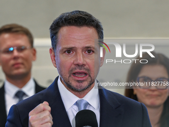 KRAKOW, POLAND - NOVEMBER 29:   
Rafal Trzaskowski, Mayor of Warsaw and the Civic Platform candidate for the 2025 Polish presidential electi...