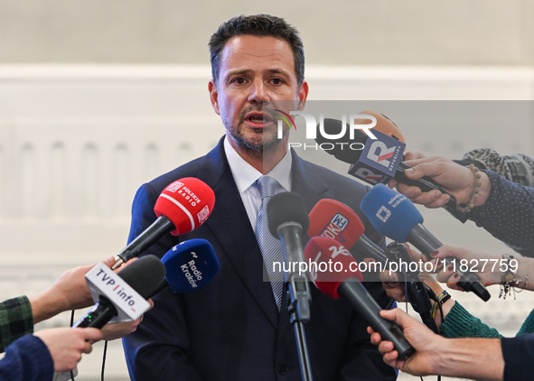 KRAKOW, POLAND - NOVEMBER 29:   
Rafal Trzaskowski, Mayor of Warsaw and the Civic Platform candidate for the 2025 Polish presidential electi...