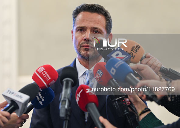 KRAKOW, POLAND - NOVEMBER 29:   
Rafal Trzaskowski, Mayor of Warsaw and the Civic Platform candidate for the 2025 Polish presidential electi...