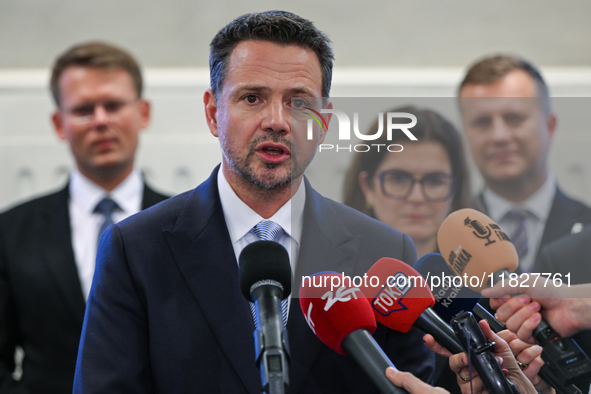 KRAKOW, POLAND - NOVEMBER 29:   
Rafal Trzaskowski, Mayor of Warsaw and the Civic Platform candidate for the 2025 Polish presidential electi...