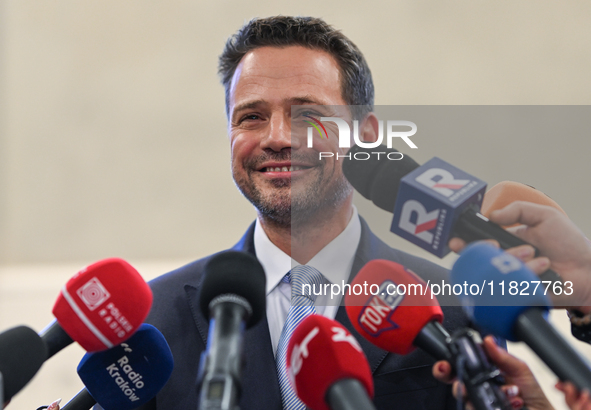 KRAKOW, POLAND - NOVEMBER 29:   
Rafal Trzaskowski, Mayor of Warsaw and the Civic Platform candidate for the 2025 Polish presidential electi...