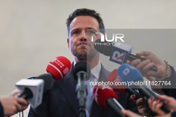 KRAKOW, POLAND - NOVEMBER 29:   
Rafal Trzaskowski, Mayor of Warsaw and the Civic Platform candidate for the 2025 Polish presidential electi...