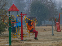 A man exercises at a park in Srinagar, Jammu and Kashmir, on December 02, 2024. Weather experts warn of heavy snowfall and a harsh winter in...