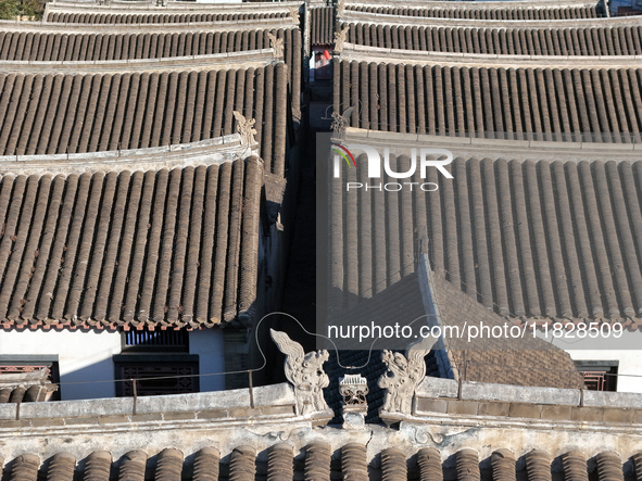 Ding's Former Residence of Residential Architecture Art is a Key Cultural Relics Protection Unit in China, located in Longkou, China, on Nov...