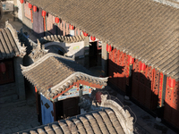 Ding's Former Residence of Residential Architecture Art is a Key Cultural Relics Protection Unit in China, located in Longkou, China, on Nov...