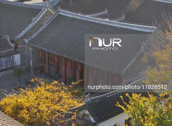 Ding's Former Residence of Residential Architecture Art is a Key Cultural Relics Protection Unit in China, located in Longkou, China, on Nov...