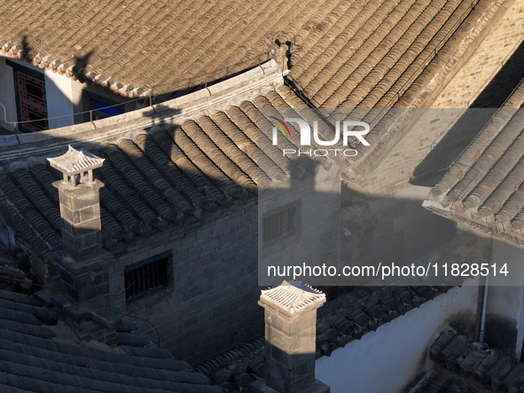 Ding's Former Residence of Residential Architecture Art is a Key Cultural Relics Protection Unit in China, located in Longkou, China, on Nov...