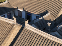 Ding's Former Residence of Residential Architecture Art is a Key Cultural Relics Protection Unit in China, located in Longkou, China, on Nov...