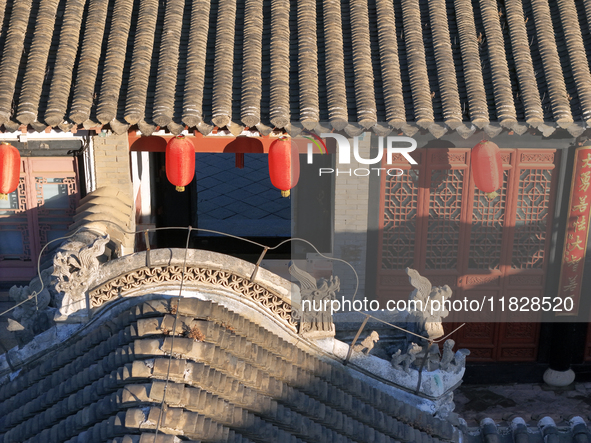 Ding's Former Residence of Residential Architecture Art is a Key Cultural Relics Protection Unit in China, located in Longkou, China, on Nov...