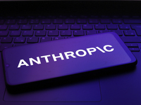 The Anthropic AI logo appears on the screen of a smartphone, in Reno, United States, on December 2, 2024. (