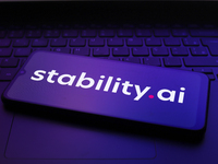 The Stability AI logo appears on the screen of a smartphone in Reno, United States, on December 2, 2024. (