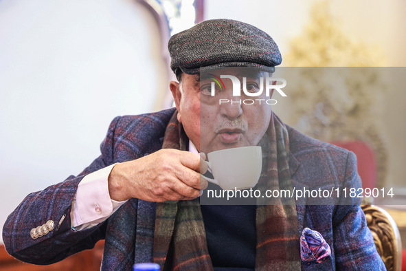 Mushtaq Ahmed Chaya is pictured during a hotel inauguration in Srinagar, Jammu and Kashmir, India, on December 2, 2024. Mushtaq Ahmed Chaya,...