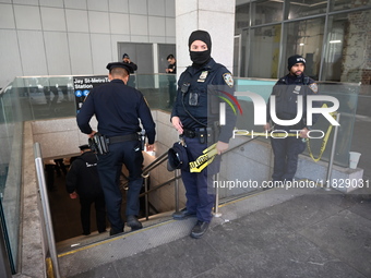 Shots are fired inside the Jay Street-MetroTech station in Brooklyn, New York, United States, on December 2, 2024. On Monday afternoon at ap...