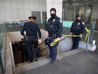 Shots are fired inside the Jay Street-MetroTech station in Brooklyn, New York, United States, on December 2, 2024. On Monday afternoon at ap...