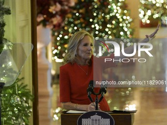 The First Lady Jill Biden delivers remarks to offer her holiday message to the nation and thanks the volunteers from across the country who...