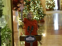 The First Lady Jill Biden delivers remarks to offer her holiday message to the nation and thanks the volunteers from across the country who...