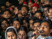 Leaders and activists from various student organizations stage a demonstration in the Dhaka University area in Dhaka, Bangladesh, on Decembe...