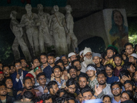 Leaders and activists from various student organizations stage a demonstration in the Dhaka University area in Dhaka, Bangladesh, on Decembe...