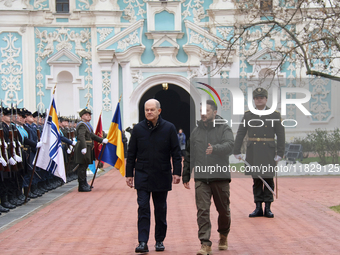 In Kyiv, Ukraine, on December 2, 2024, Federal Chancellor of Germany Olaf Scholz and President of Ukraine Volodymyr Zelenskyy (L to R) walk...