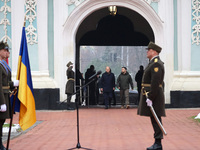 In Kyiv, Ukraine, on December 2, 2024, Federal Chancellor of Germany Olaf Scholz and President of Ukraine Volodymyr Zelenskyy walk through t...