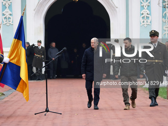 In Kyiv, Ukraine, on December 2, 2024, Federal Chancellor of Germany Olaf Scholz and President of Ukraine Volodymyr Zelenskyy (L to R) walk...