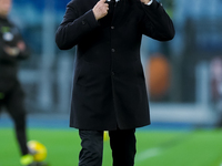 Claudio Ranieri head coach of AS Roma gestures during the Serie A Enilive match between AS Roma and Atalanta BC at Stadio Olimpico on Decemb...