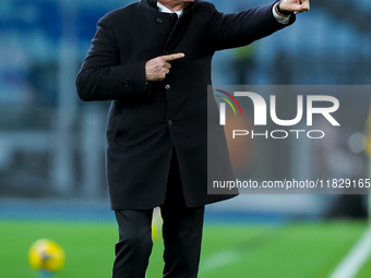 Claudio Ranieri head coach of AS Roma gestures during the Serie A Enilive match between AS Roma and Atalanta BC at Stadio Olimpico on Decemb...