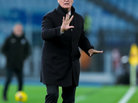 Claudio Ranieri head coach of AS Roma gestures during the Serie A Enilive match between AS Roma and Atalanta BC at Stadio Olimpico on Decemb...