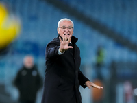 Claudio Ranieri head coach of AS Roma gestures during the Serie A Enilive match between AS Roma and Atalanta BC at Stadio Olimpico on Decemb...